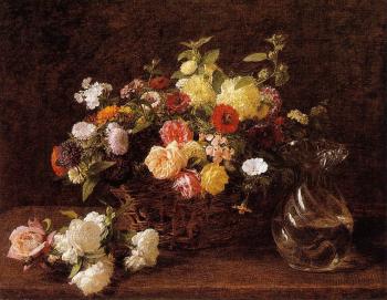 Henri Fantin-Latour : Basket of Flowers